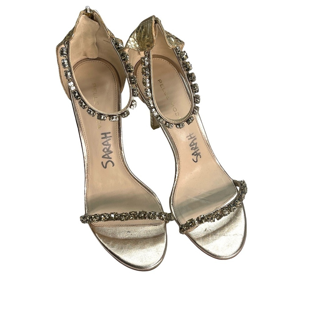 Pelle Moda Frisk Embellished In Snake and Gold Size 8M - previously worn - Picture 3 of 6
